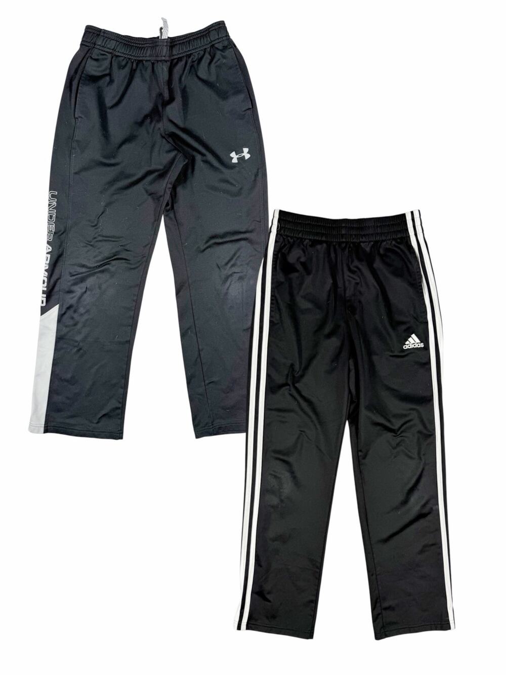 Adidas Under Armour Boys Track Pants Bundle Black Size 10-12 (Medium)